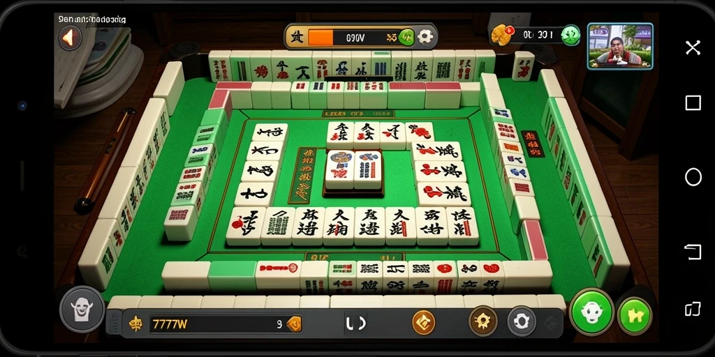 Tampilan gameplay Mahjong yang menarik di 7777W.