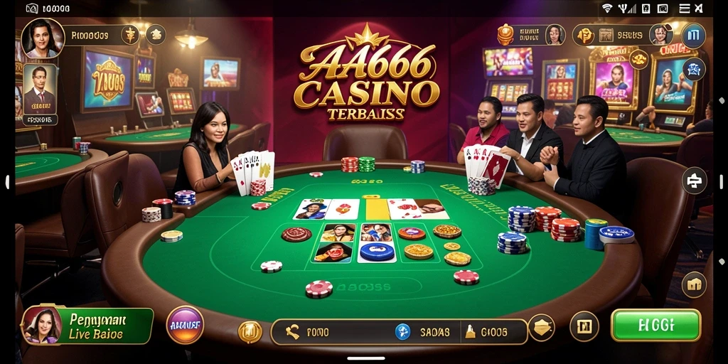 Tampilan gameplay menarik di AA666 dengan dealer langsung.