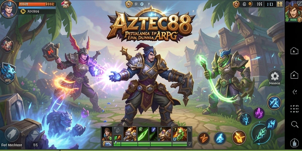Gameplay menakjubkan di dunia ARPG AZTEC88 yang menantang.
