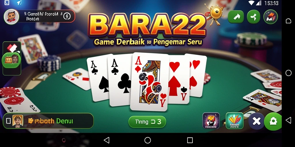 Tampilan utama gameplay Domino yang menarik di BARA22.