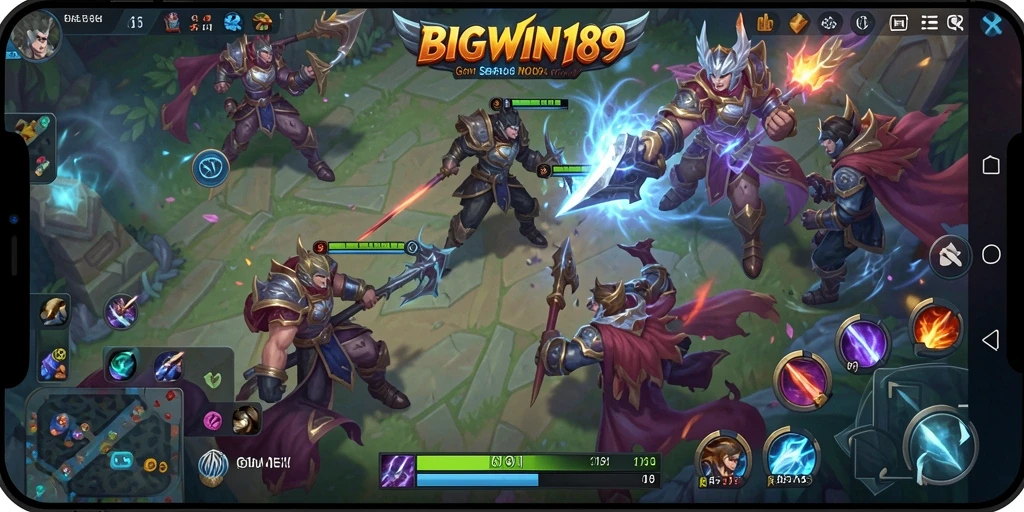 Tampilan gameplay seru di BIGWIN189 dengan aksi MOBA yang mendebarkan.