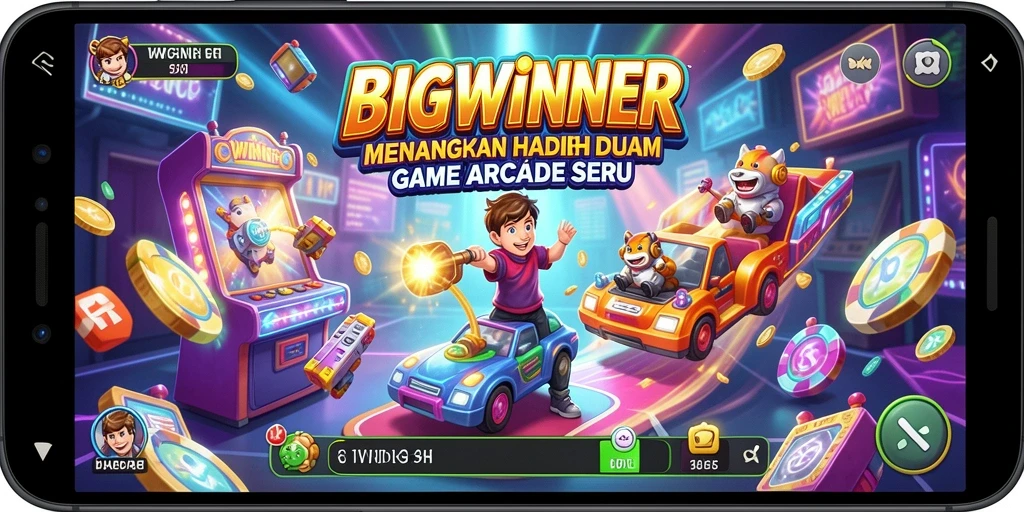 Tangkapan layar dari gameplay seru BIGWINNER dengan warna-warna cerah.