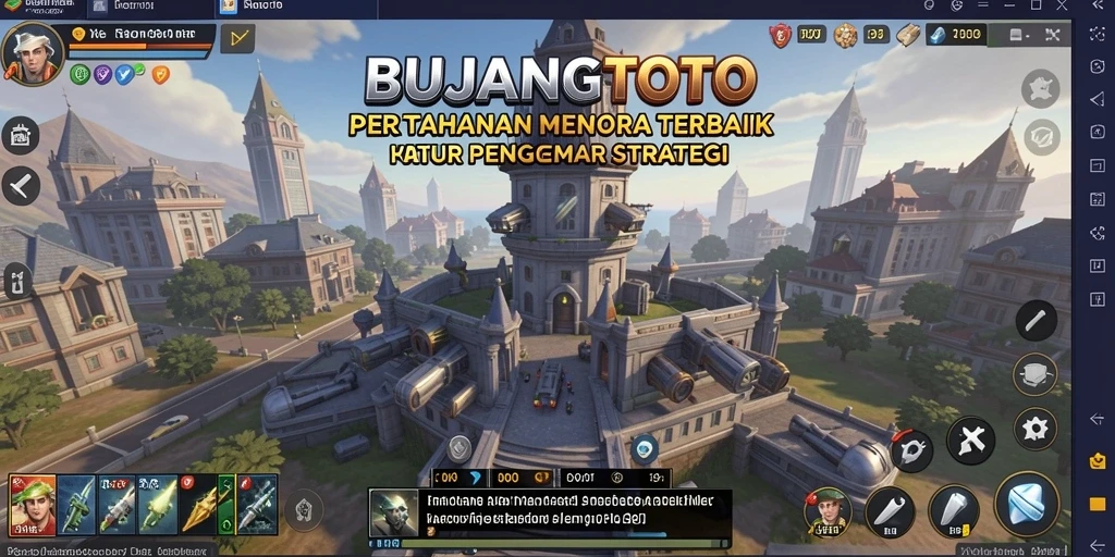 Gameplay seru dalam BUJANGTOTO yang menampilkan strategi Tower Defense.