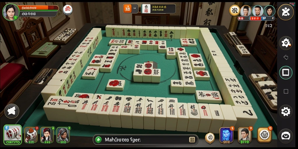 Tampilan gameplay seru dalam CERITOTO dengan ubin Mahjong yang berwarna-warni.
