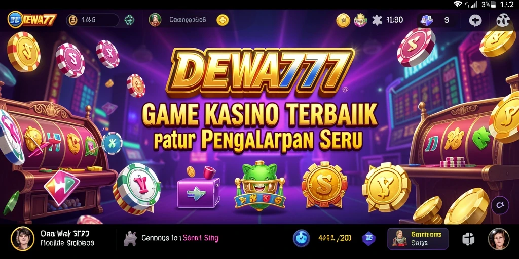 Tampilan gameplay seru dari DEWA777 yang menampilkan berbagai permainan Kasino.