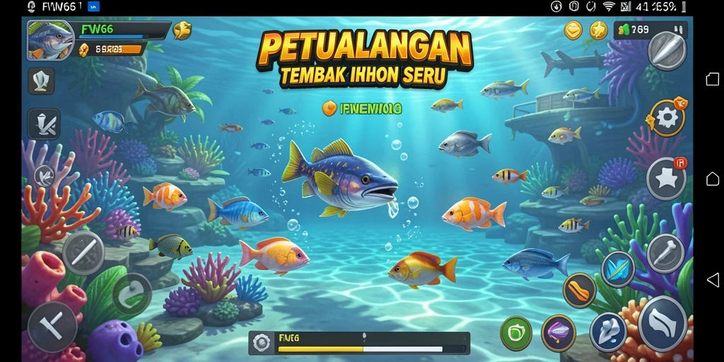 Tampilan seru gameplay Tembak Ikan di FW66.
