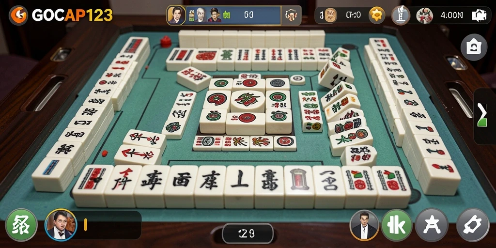 Screenshot GOCAP123 yang menunjukkan gameplay Mahjong yang seru.