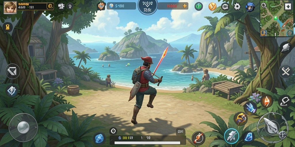 Screenshot gameplay KAKRP yang penuh warna dan menarik.