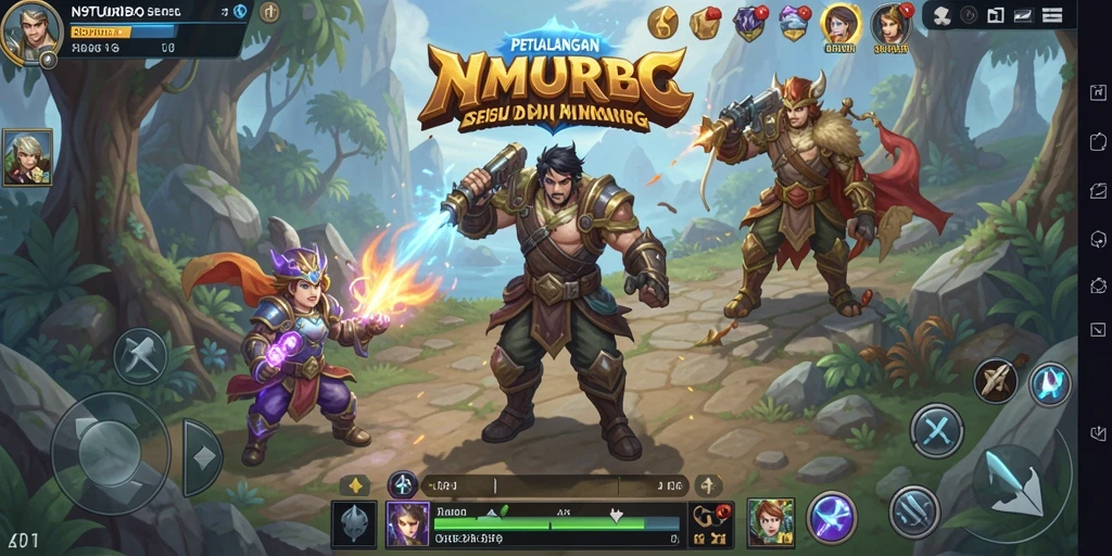 Tampilan gameplay seru N9TURBO dalam dunia MMORPG.