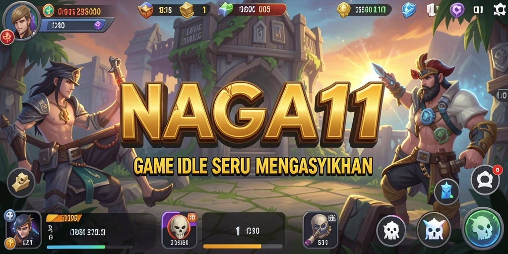 Screenshot utama NAGA11 menampilkan gameplay mengasyikkan dengan naga yang kuat.
