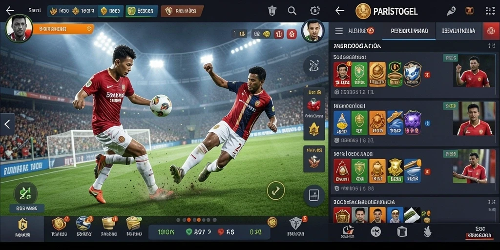 Screenshot utama PARISTOGEL menampilkan antarmuka taruhan olahraga yang menarik.