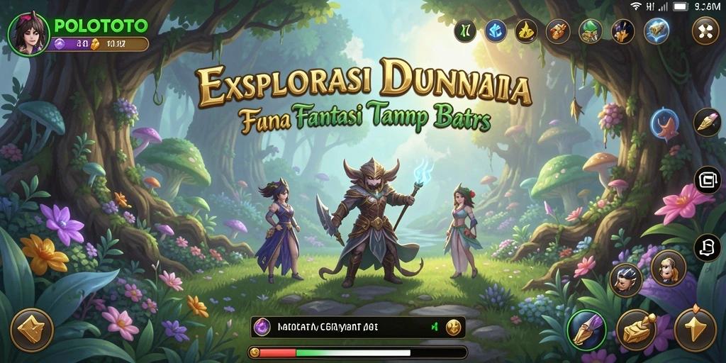 Screenshot utama POLOTOTO yang menunjukkan aksi pertempuran seru.
