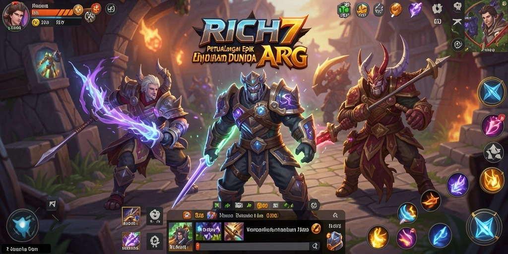 Menampilkan aksi pertempuran seru di dunia RICH7.