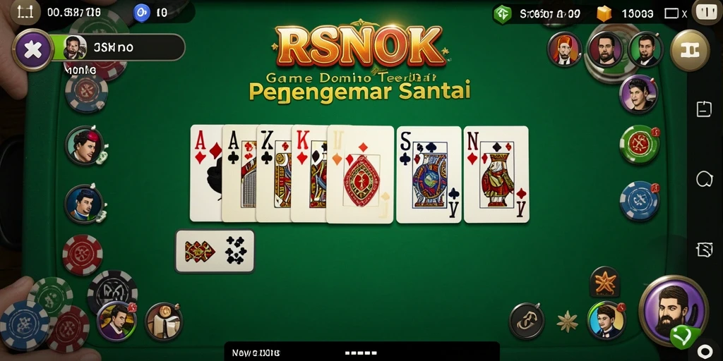 Tampilan gameplay seru dalam permainan Domino RSNOK.