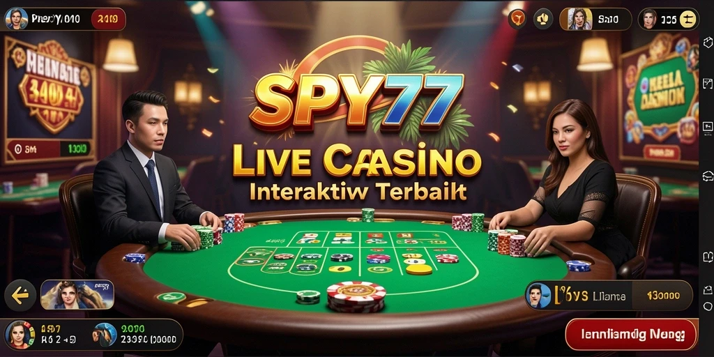 Tampilan gameplay mendebarkan di aplikasi Live Casino SPY77.