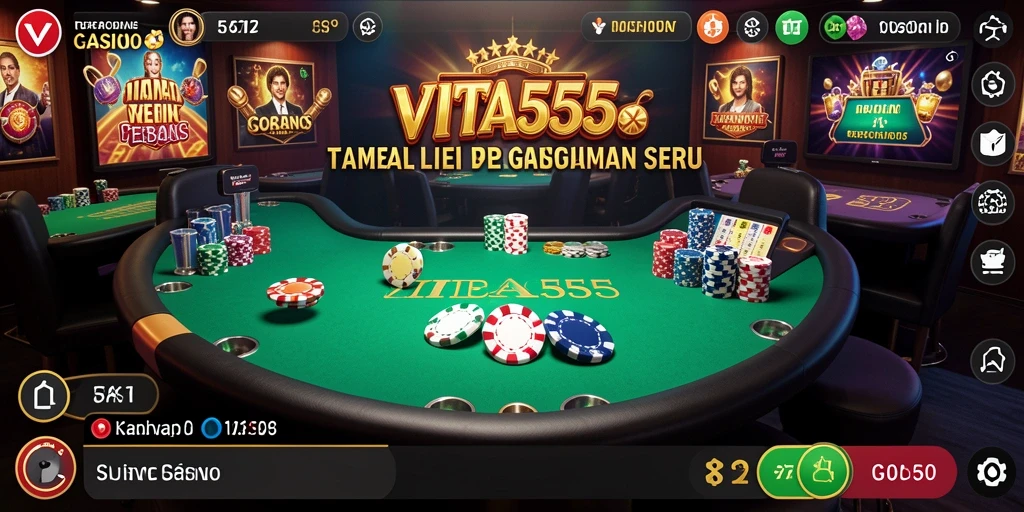 Tampilan gameplay Live Casino VITA555 yang seru dan interaktif.