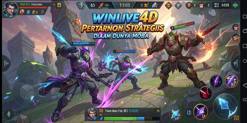 Screenshot gameplay WINLIVE4D dengan aksi pertempuran yang mendebarkan
